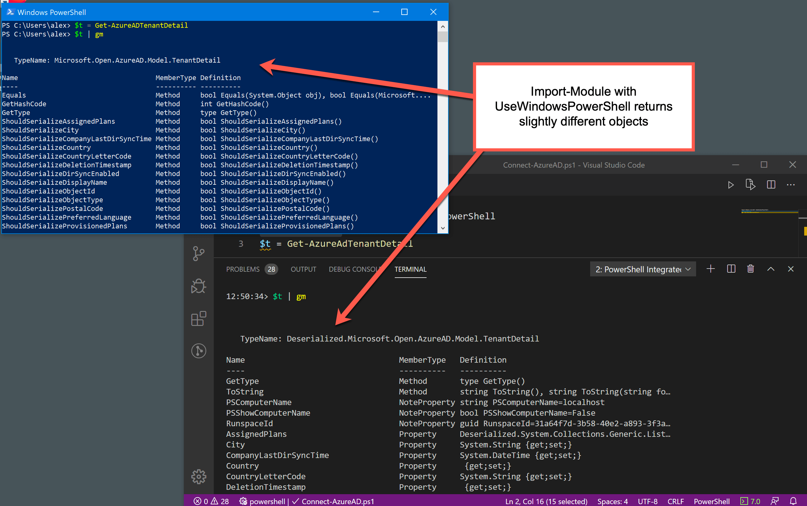Variables in windows powershell