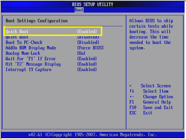 Fast bios mode что это в биосе